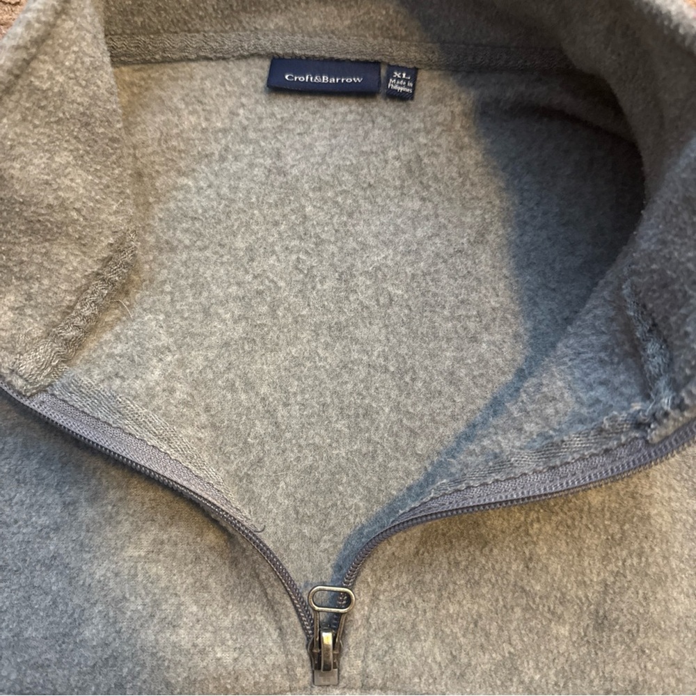 Croft & Barrow Men's Zip-Up Gray Sweater
